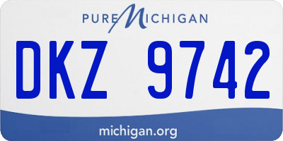 MI license plate DKZ9742