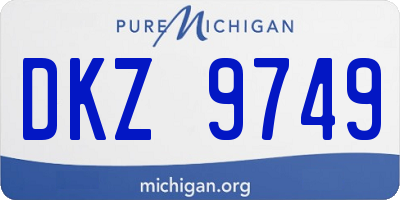 MI license plate DKZ9749