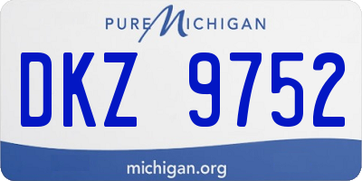 MI license plate DKZ9752