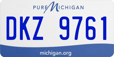 MI license plate DKZ9761