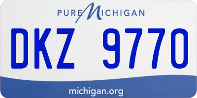 MI license plate DKZ9770