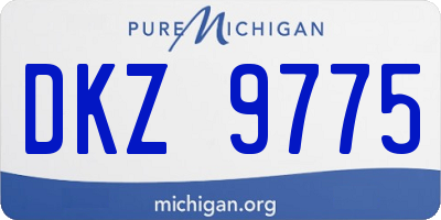 MI license plate DKZ9775