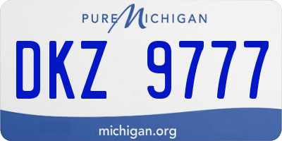 MI license plate DKZ9777