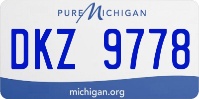 MI license plate DKZ9778