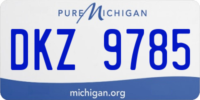 MI license plate DKZ9785