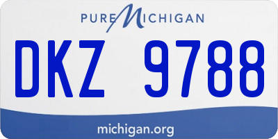 MI license plate DKZ9788