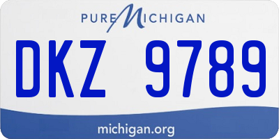 MI license plate DKZ9789