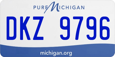 MI license plate DKZ9796