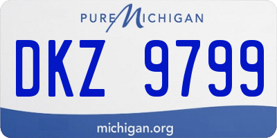 MI license plate DKZ9799