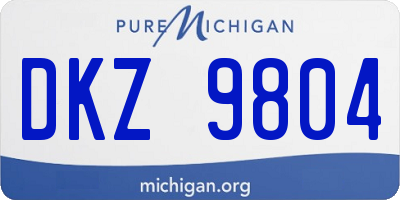 MI license plate DKZ9804