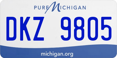 MI license plate DKZ9805