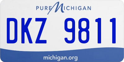 MI license plate DKZ9811