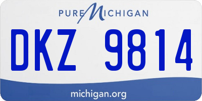 MI license plate DKZ9814