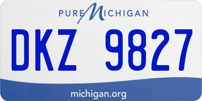 MI license plate DKZ9827