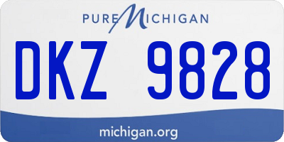 MI license plate DKZ9828