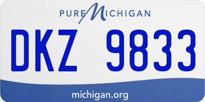 MI license plate DKZ9833
