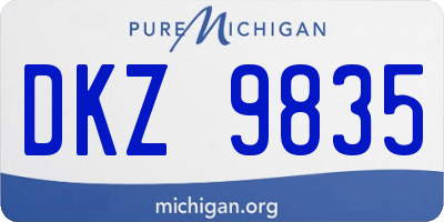 MI license plate DKZ9835