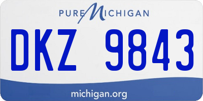 MI license plate DKZ9843