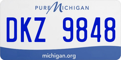 MI license plate DKZ9848