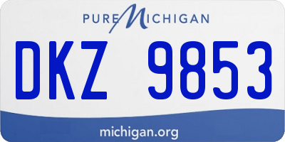 MI license plate DKZ9853
