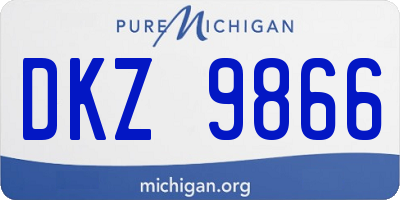 MI license plate DKZ9866