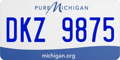MI license plate DKZ9875
