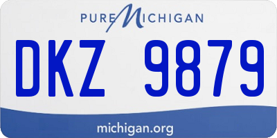 MI license plate DKZ9879