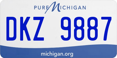 MI license plate DKZ9887