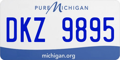 MI license plate DKZ9895