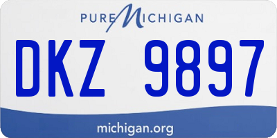 MI license plate DKZ9897