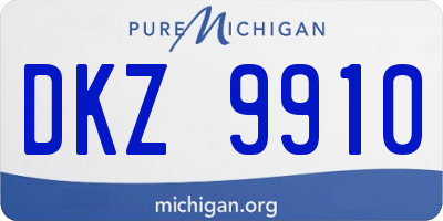 MI license plate DKZ9910
