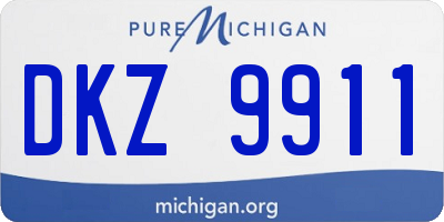 MI license plate DKZ9911