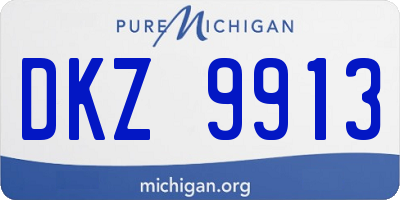 MI license plate DKZ9913