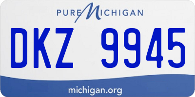 MI license plate DKZ9945