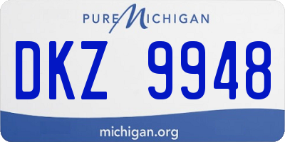 MI license plate DKZ9948