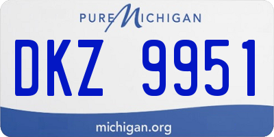MI license plate DKZ9951