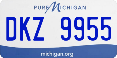 MI license plate DKZ9955