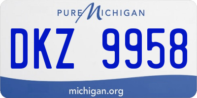 MI license plate DKZ9958