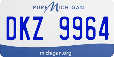 MI license plate DKZ9964