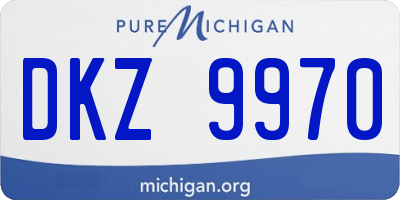 MI license plate DKZ9970