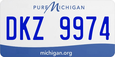 MI license plate DKZ9974