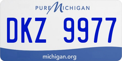 MI license plate DKZ9977
