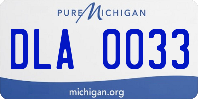 MI license plate DLA0033