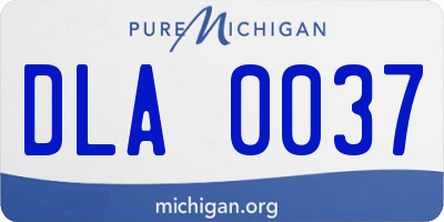 MI license plate DLA0037