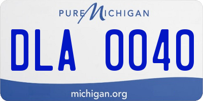 MI license plate DLA0040