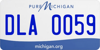 MI license plate DLA0059