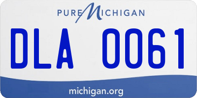 MI license plate DLA0061