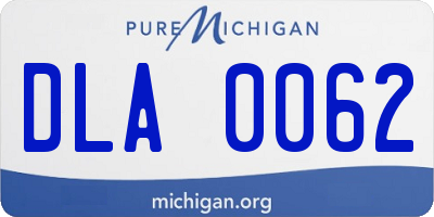 MI license plate DLA0062
