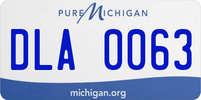 MI license plate DLA0063