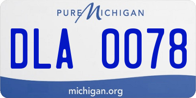 MI license plate DLA0078